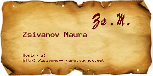 Zsivanov Maura névjegykártya